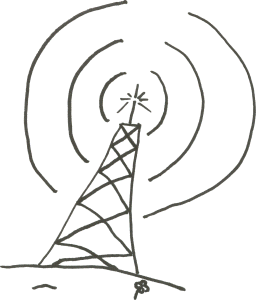 Imagen de una antena de radio