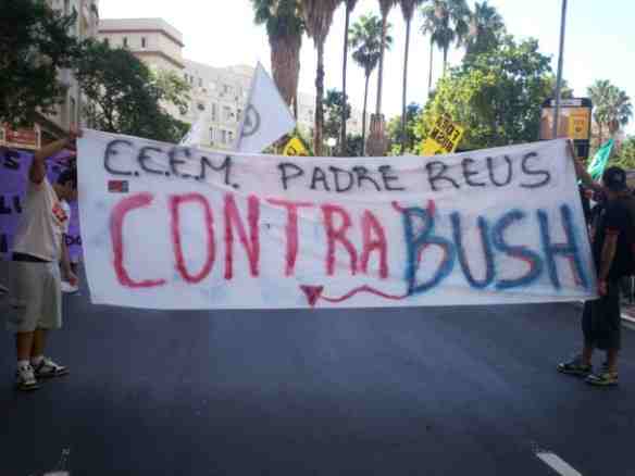 Protestas contra George W. Bush en Sau Paulo